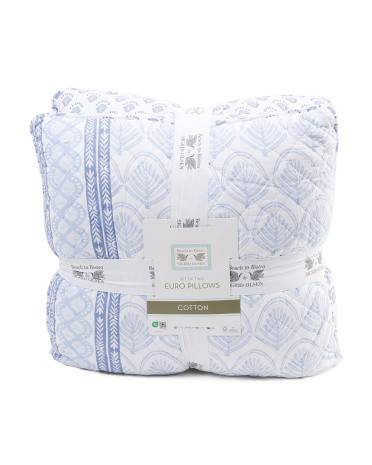 2pk Cotton Euro Pillows With Scalloped Edge | TJ Maxx