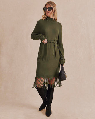 Sadie Fringe Sweater Dress | Spiffy & Splendid