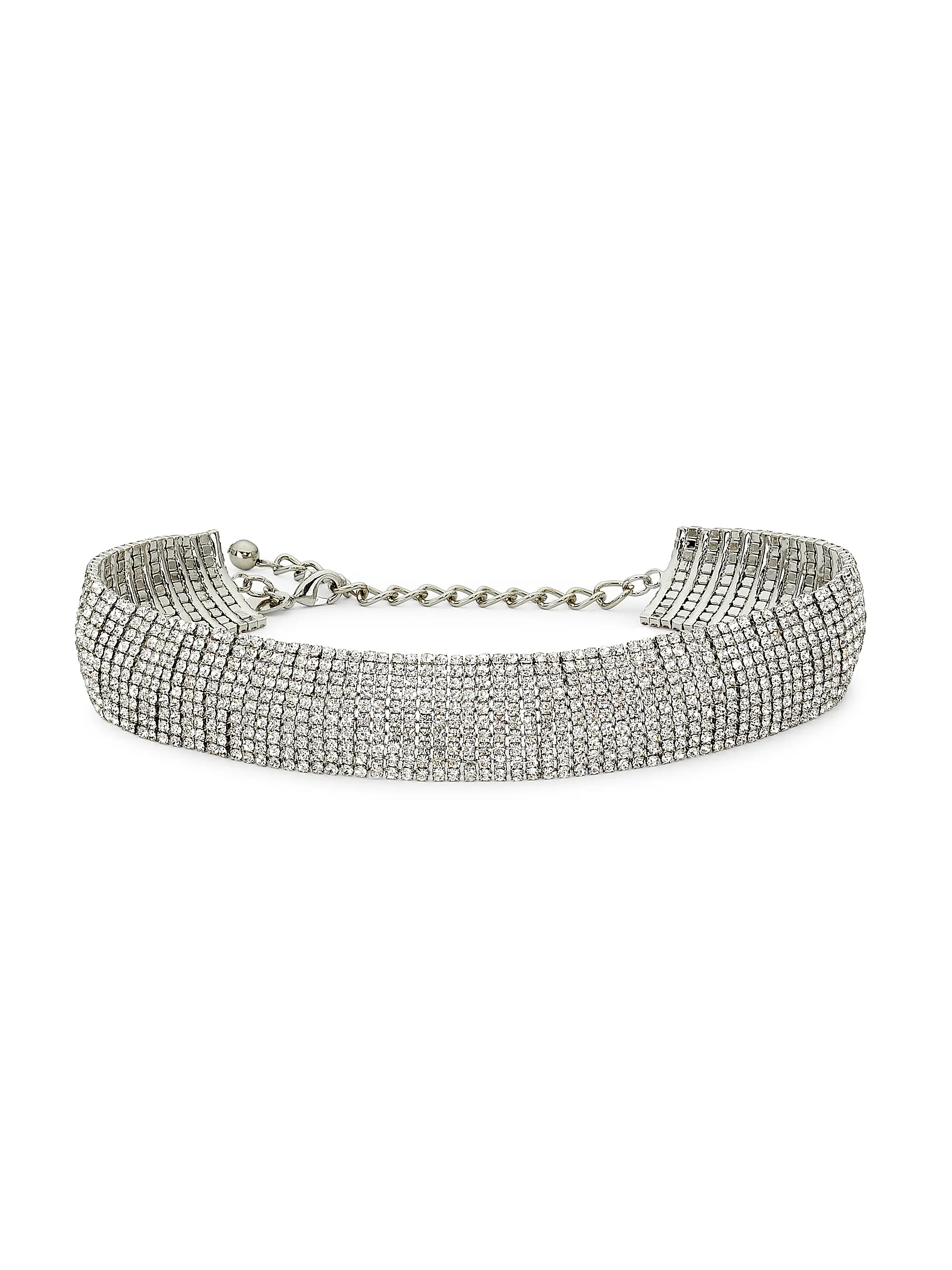 Rhodium-Plated & Glass Crystal Choker | Saks Fifth Avenue