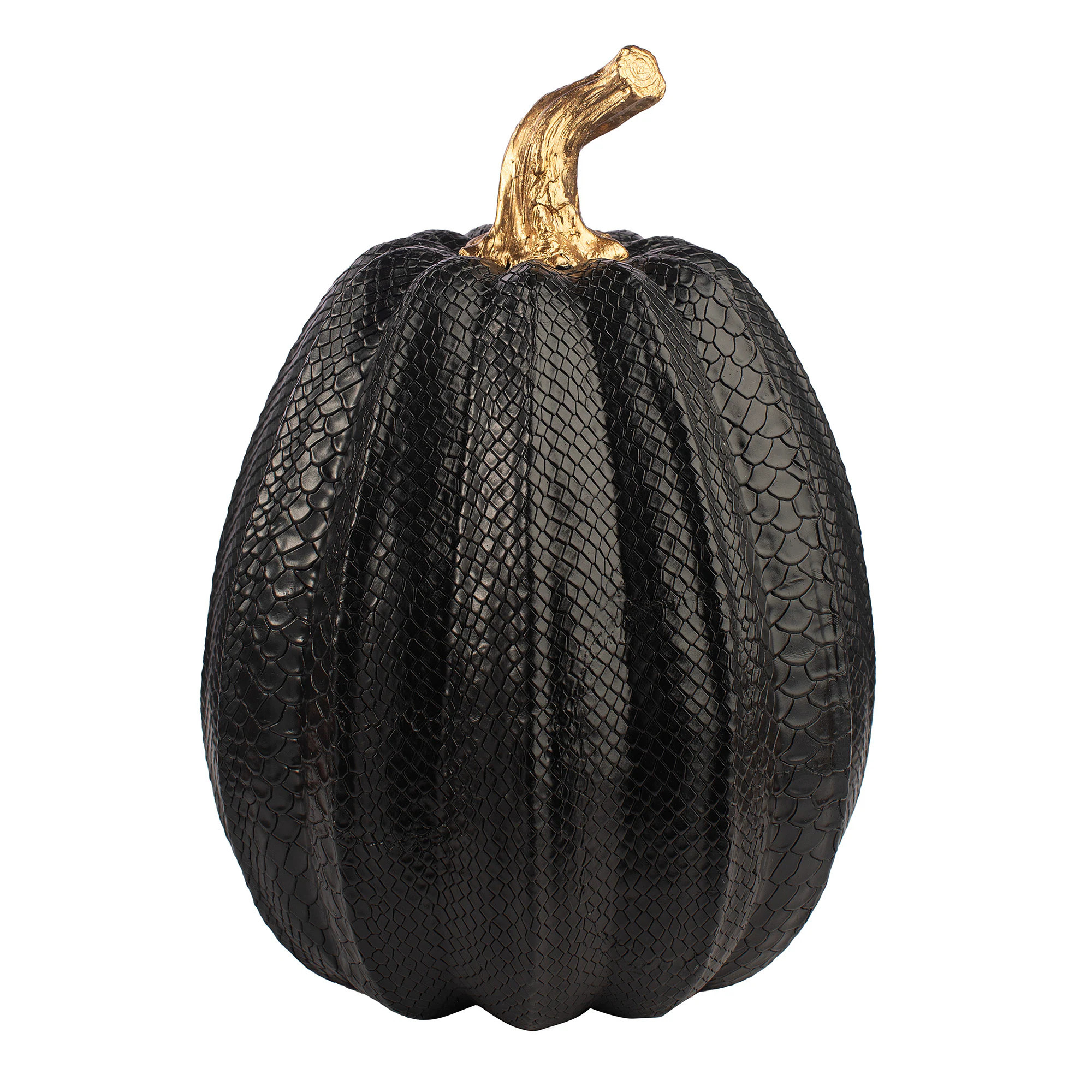 Haunted Living 12-in Black Snakeskin Pumpkin Tabletop Sculpture | 88H5522A | Lowe's