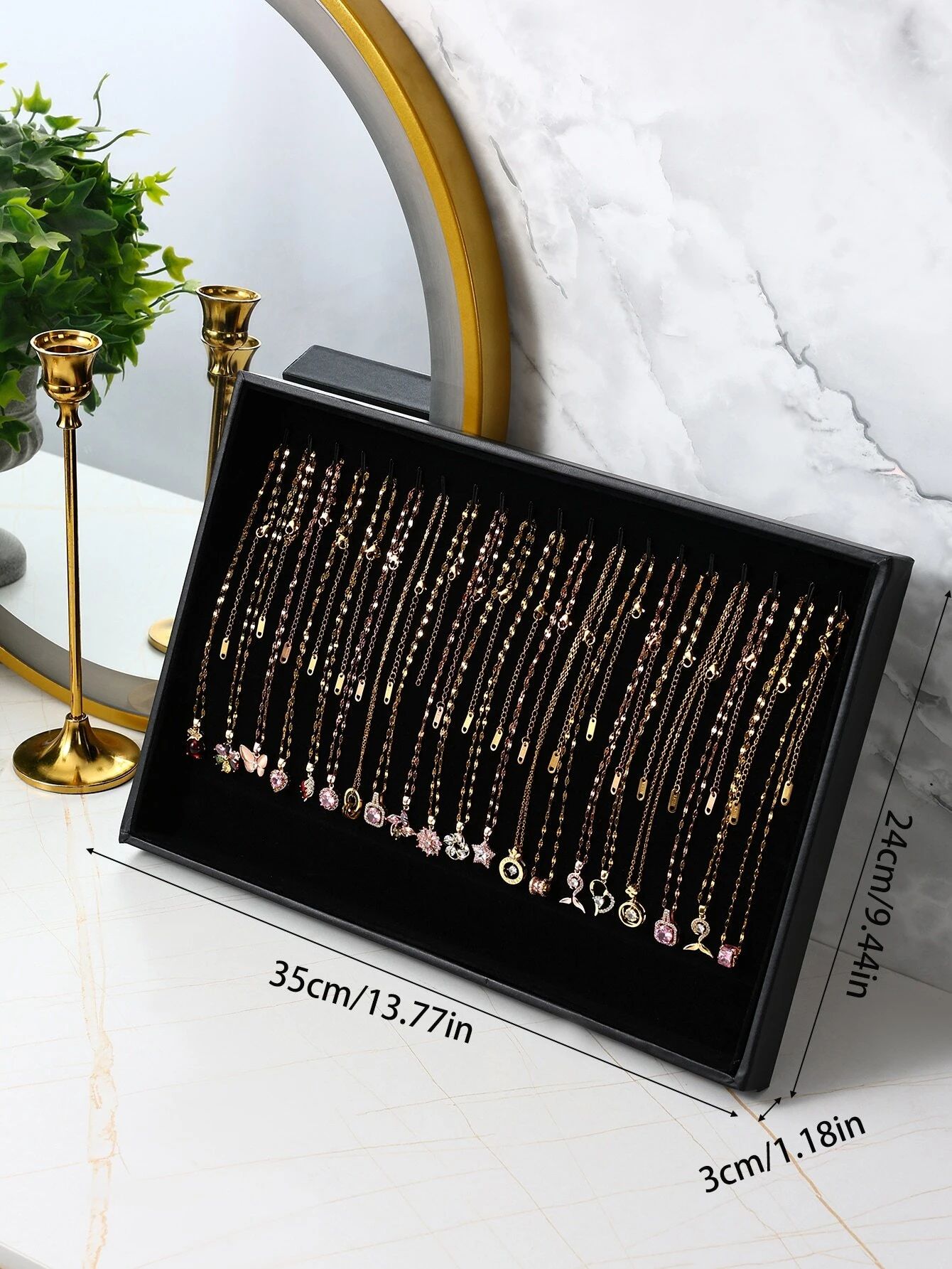 1pc Velvet Necklace & Bracelet Display Tray For Jewelry Storage & Presentation | SHEIN
