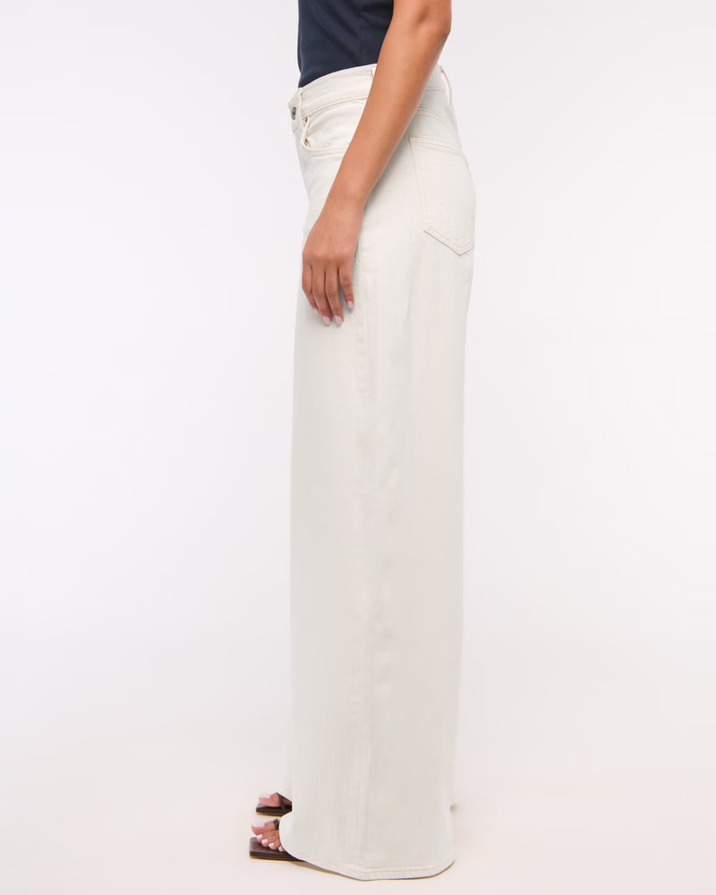 Women's Linen-Blend Ultra Wide Leg Jean | Women's Bottoms | Abercrombie.com | Abercrombie & Fitch (US)