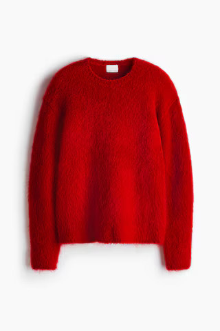 H & M - Mohair-Blend Sweater - Red | H&M (US + CA)