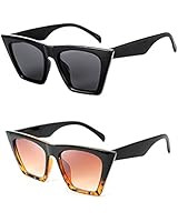 FEISEDY Vintage Square Cat Eye Sunglasses Women Trendy Cateye Sunglasses B2473 | Amazon (US)