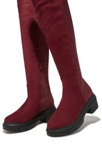 Miss Lola | Zerah Burgundy Over The Knee Boots | MISS LOLA