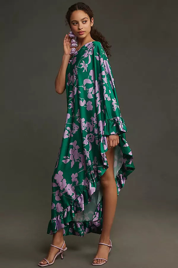 Mac Duggal One-Shoulder Asymmetrical Maxi Dress | Anthropologie (US)