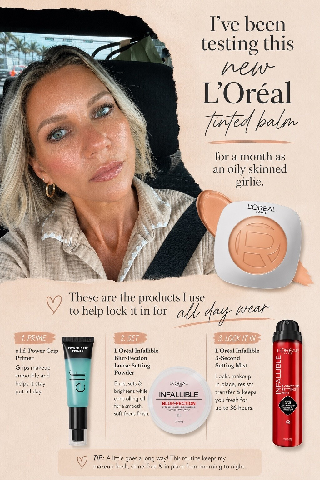 I’ve been testing the new L’Oréal Tinted Balm for a month as an oily skinned girlie. 
Truth be told, I hated it at first. But kept trying it and found that i absolutely love when paired with these items!! Im wearing light-medium.

#LTKgrwm #LTKBeauty #LTKOver40