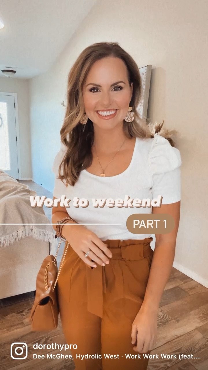 Work to weekend looks! All Amazon fashion finds!! Wearing M in puff sleeve top & paperbag pants. Loafers and white ankle boots fit true to size. 

Fall outfits. Fall outfit. Work style. Mom fashion. Mom style. Amazon finds. Amazon fashion. Amazon boots. Amazon booties. Ankle boots. Tan bag. Designer dupes. Tan purse. 

#LTKworkwear #LTKSeasonal #LTKunder50