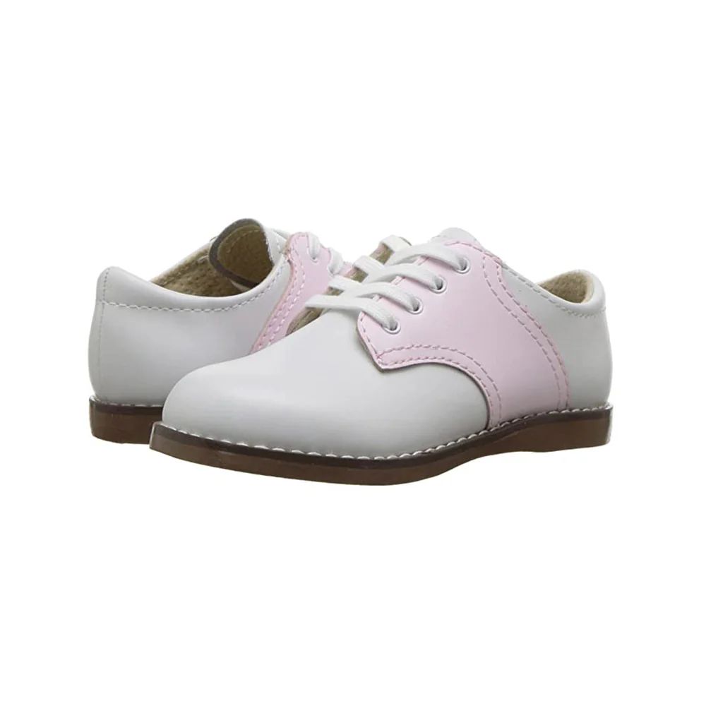 Footmates Saddle Shoe - White with Rose | The Beaufort Bonnet Company
