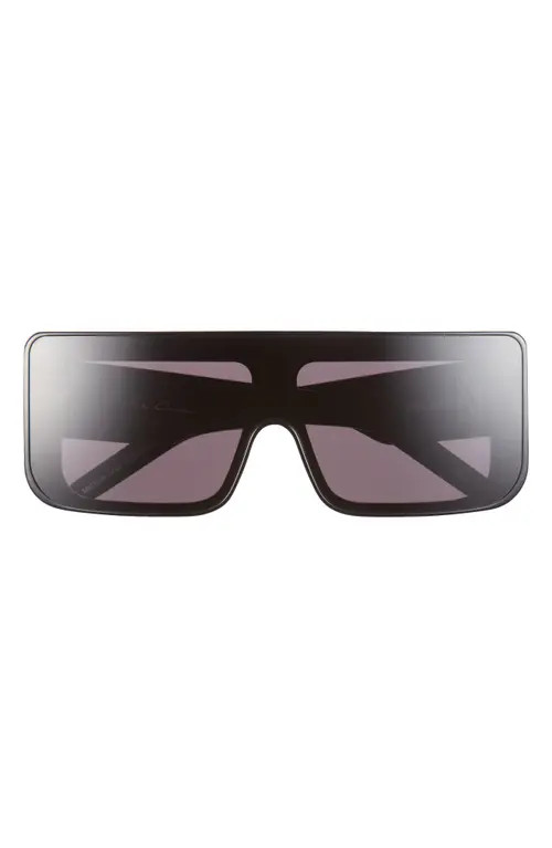 Rick Owens Documenta Shield Sunglasses in Black Temple/Black Lens at Nordstrom | Nordstrom