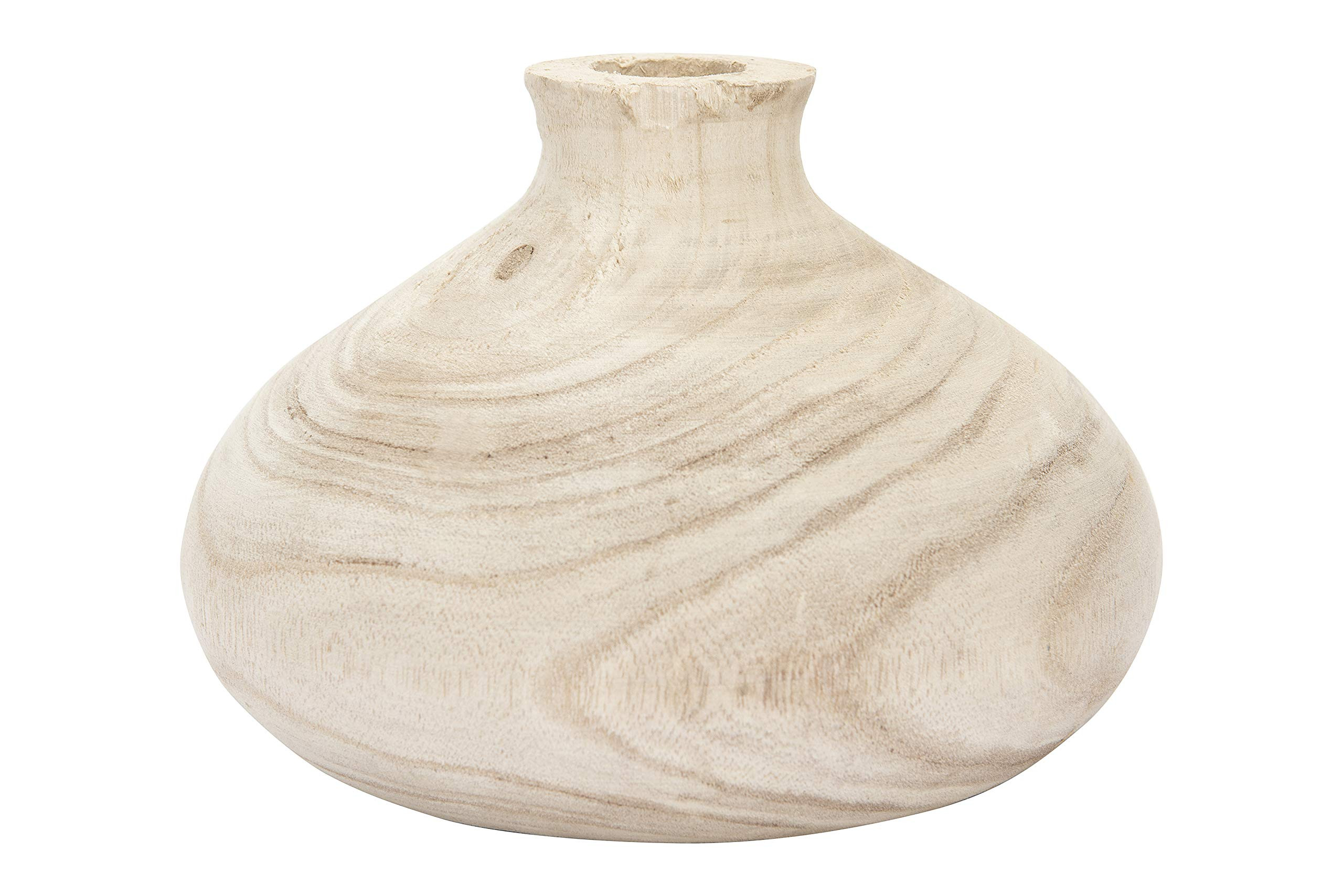 Creative Co-Op Small Paulownia Wood Vase (Each one Will Vary) | Amazon (US)