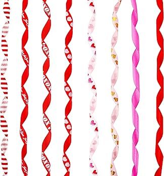 110yd Valentines Ribbon, Valentines Day Decor, Valentine Ribbon for Gift Wrapping, Red Ribbon Val... | Amazon (US)