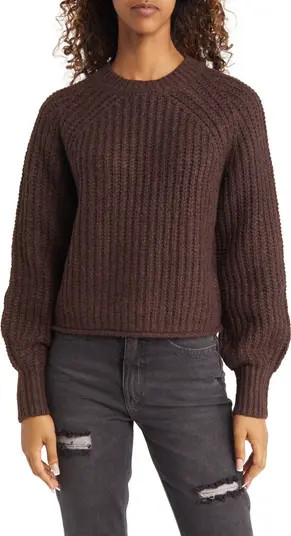 Topshop Balloon Sleeve Crop Sweater | Nordstrom | Nordstrom