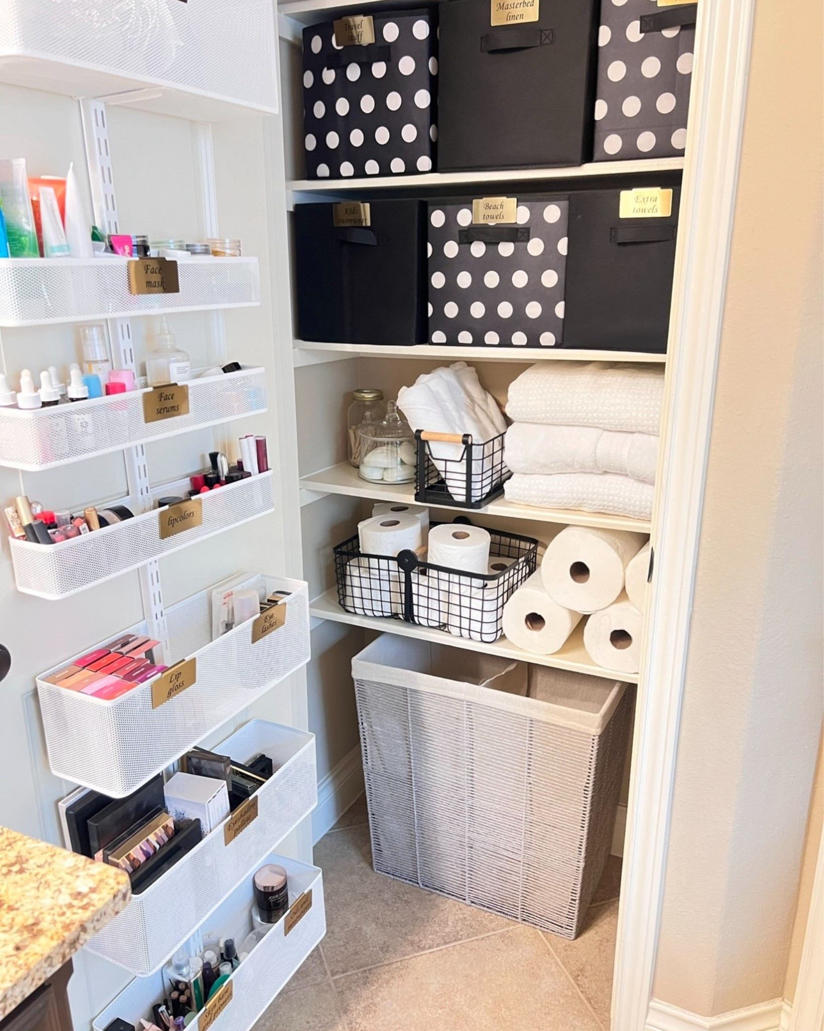 Organizing your bathroom with Amazon finds is the easiest way to maximize space and keep everything feeling clean and clutter-free. The labeled bins and simple storage pieces create a functional look that still feels elevated 🤍

#LTKvlog #LTKHome #LTKSaleAlert