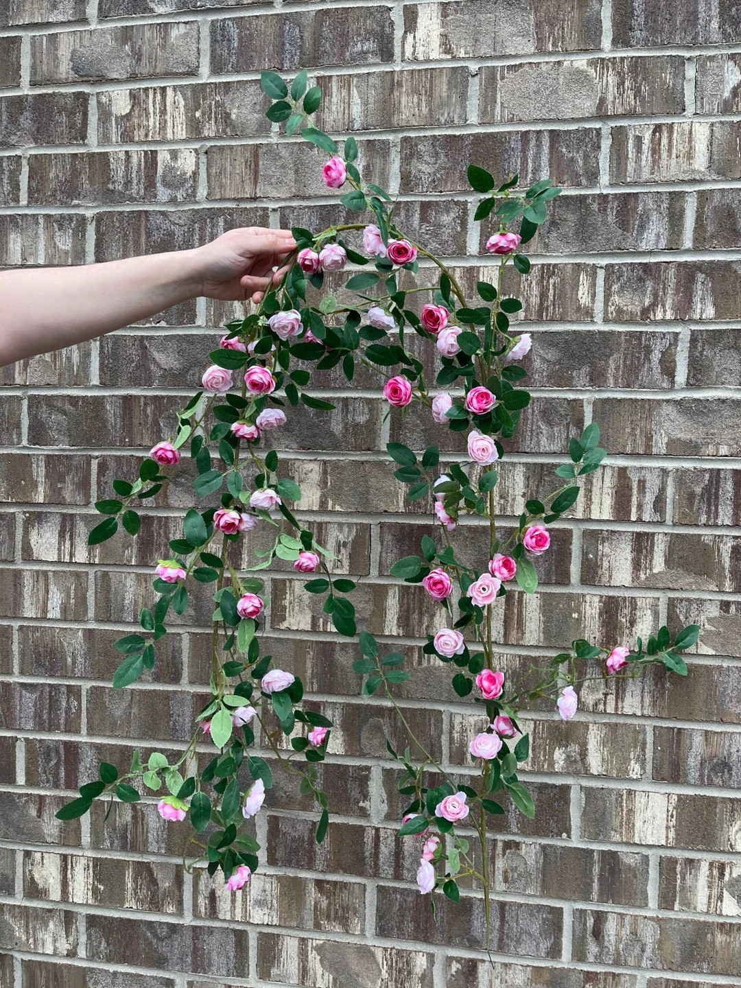 72" Mini Rose Garland | Artificial Flower Garland | Hanging Vine | Wall/Wedding/Home Decoration |... | Etsy (US)