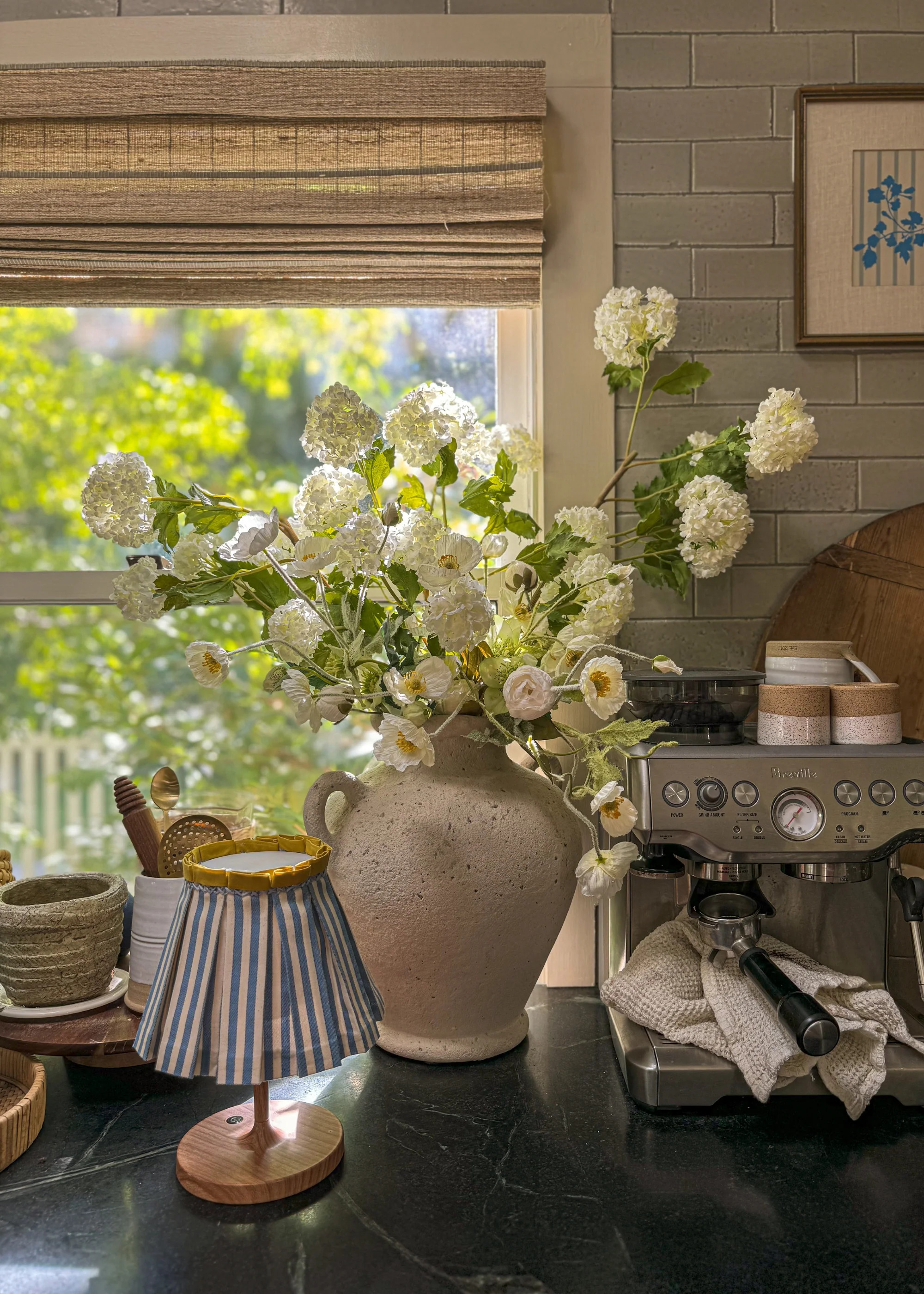 High-Quality Artificial Flowers at Afloral.com | Cream Snowball Spray | Afloral