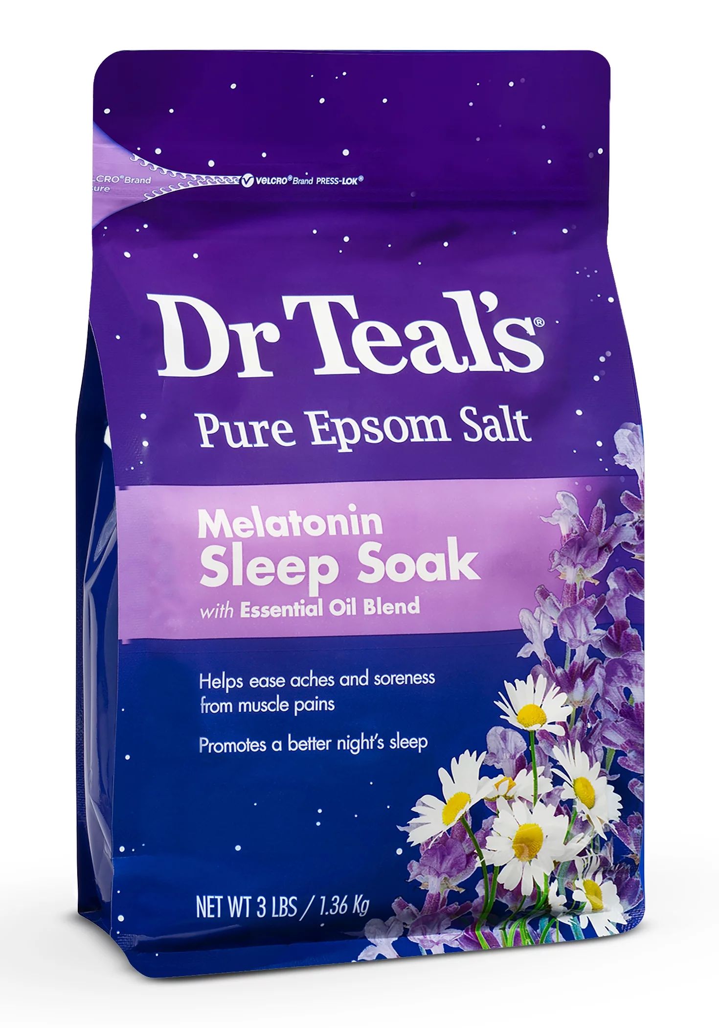 Dr Teal's Pure Epsom Salt Melatonin Sleep Soak with Essential Oil Blend, 3 lbs - Walmart.com | Walmart (US)