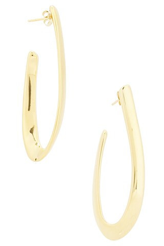 Loren Stewart Florence Hoop Earrings in Vermeil - Metallic Gold. Size all. | FWRD 