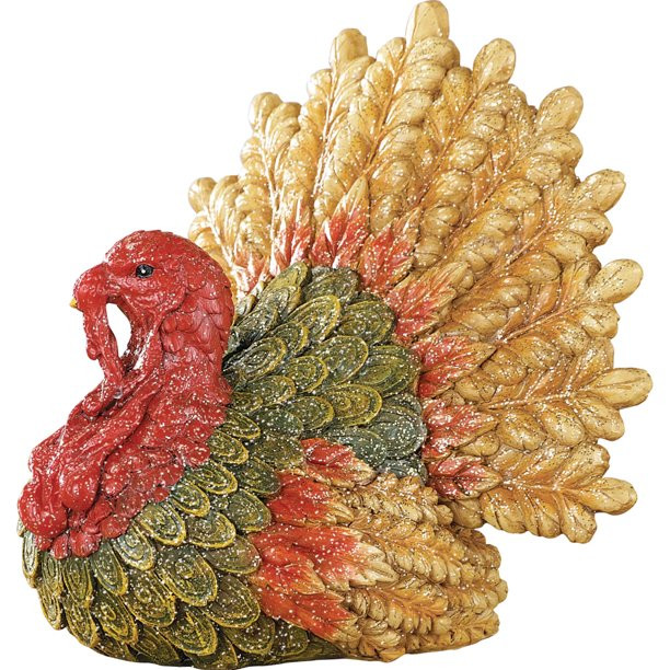 Colorful Thanksgiving Glittered Tabletop Turkey | Walmart (US)