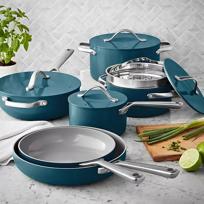 Member's Mark 11-Piece Modern Ceramic Cookware Set (Assorted Colors) | Sam's Club