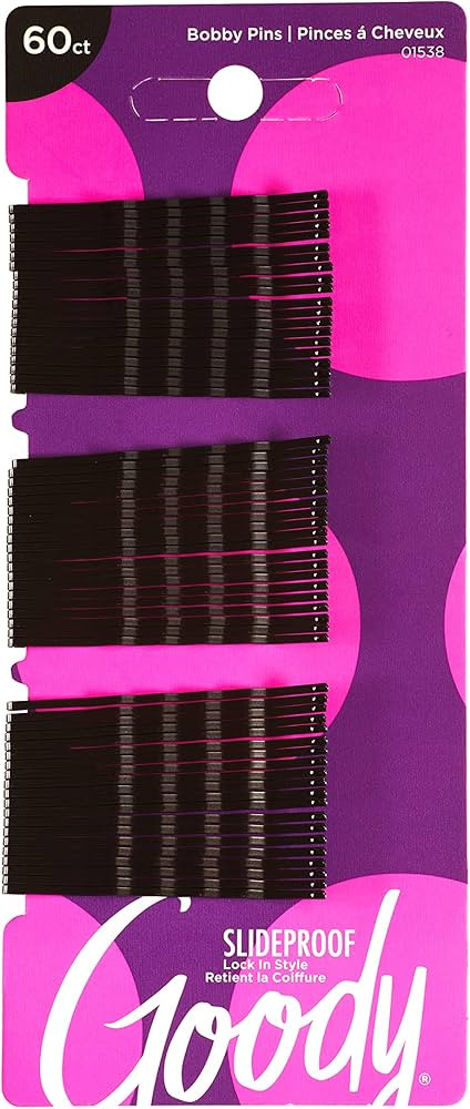 Goody SlideProof Bobby Pins, Black, 60-count (1942233) | Amazon (US)