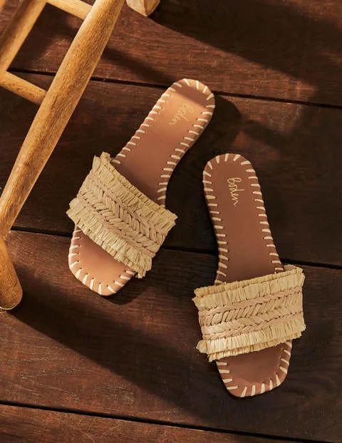 Raffia Flat Sandals | Boden (UK & IE)