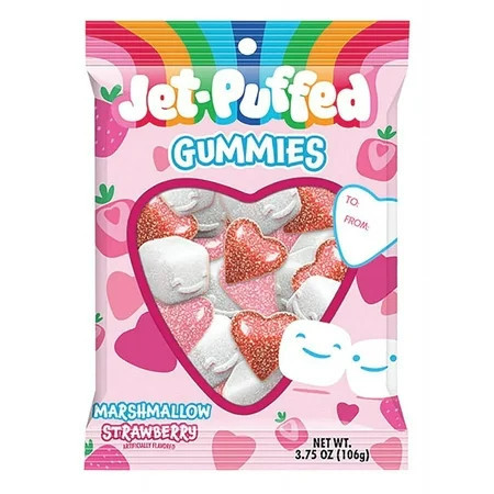 Jet Puffed Valentine s Day Strawberry Marshmallow Gummies 106g/3.75 oz | Walmart (US)