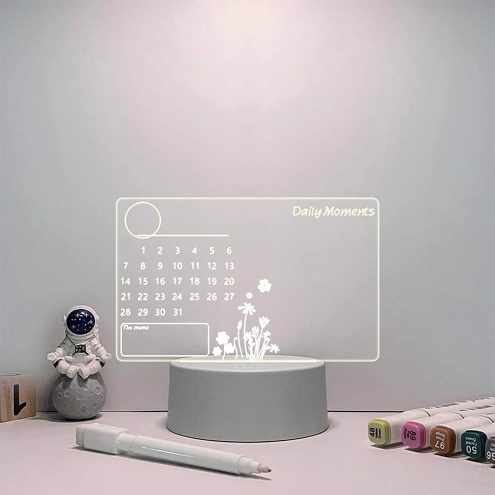 Acrylic Transparent Note Board, Creative Design Erasable Writing Message Board, Transparent Surface  | Amazon (US)