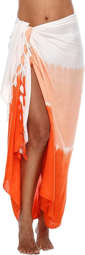 SHU-SHI Womens Beach Cover Up Ombre Sarong Swimsuit Cover-Up Pareo Coverups | Amazon (US)