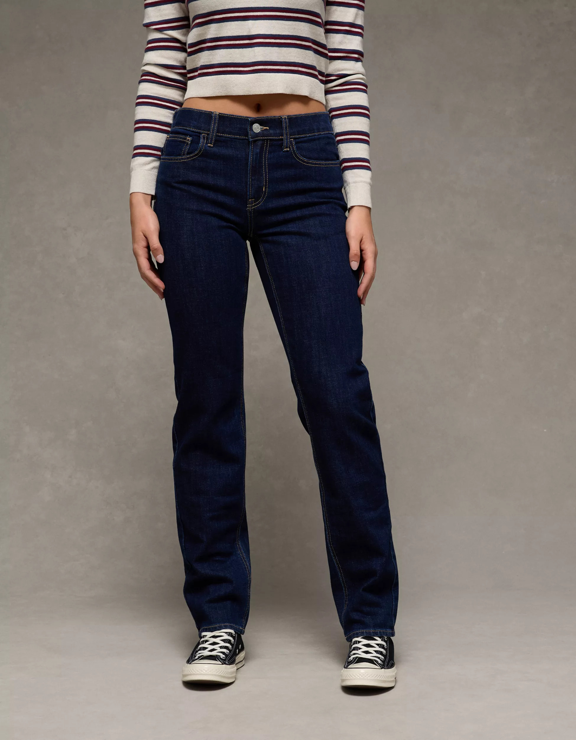AE Stretch High-Waisted Straight Jean | American Eagle Outfitters (US & CA)