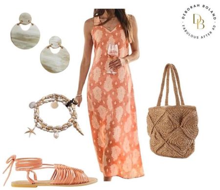 J.Jill has some gorgeous beachy dresses right now that are perfect for summer. This peachy orange one is soft and romantic. 
I’ve added simple accessories to keep this dress the hero of this look. Wouldn’t this dress be great by the ocean or a backyard BBQ?


#LTKSeasonal #LTKOver40