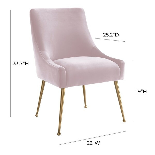 Beatrix Blush Velvet Side Chair | Bed Bath & Beyond