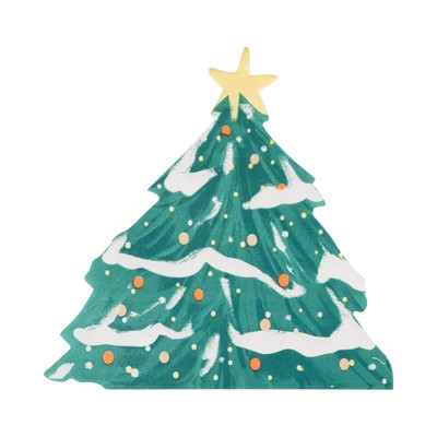 City Tree Shaped Paper Luncheon Napkins 24ct | My Mind's Eye