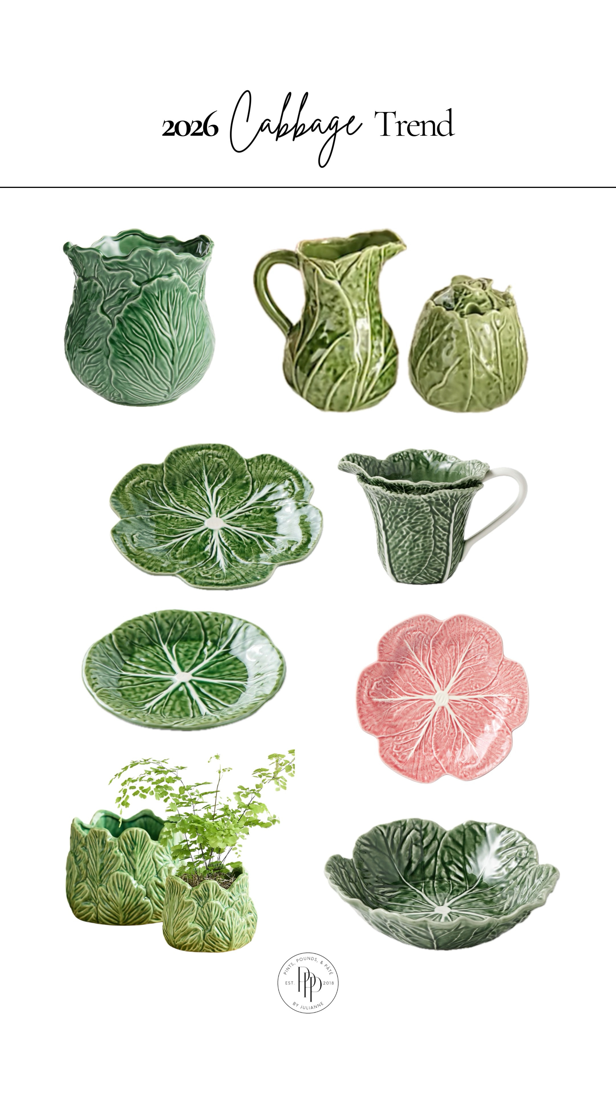 Cabbage dinnerware is trending!!🌸 These would be so cute for hosting a Spring dinner or Easter!🌼💐🌷

Home, spring, hosting, Easter, cabbage

#LTKSeasonal #LTKHome #LTKSaleAlert