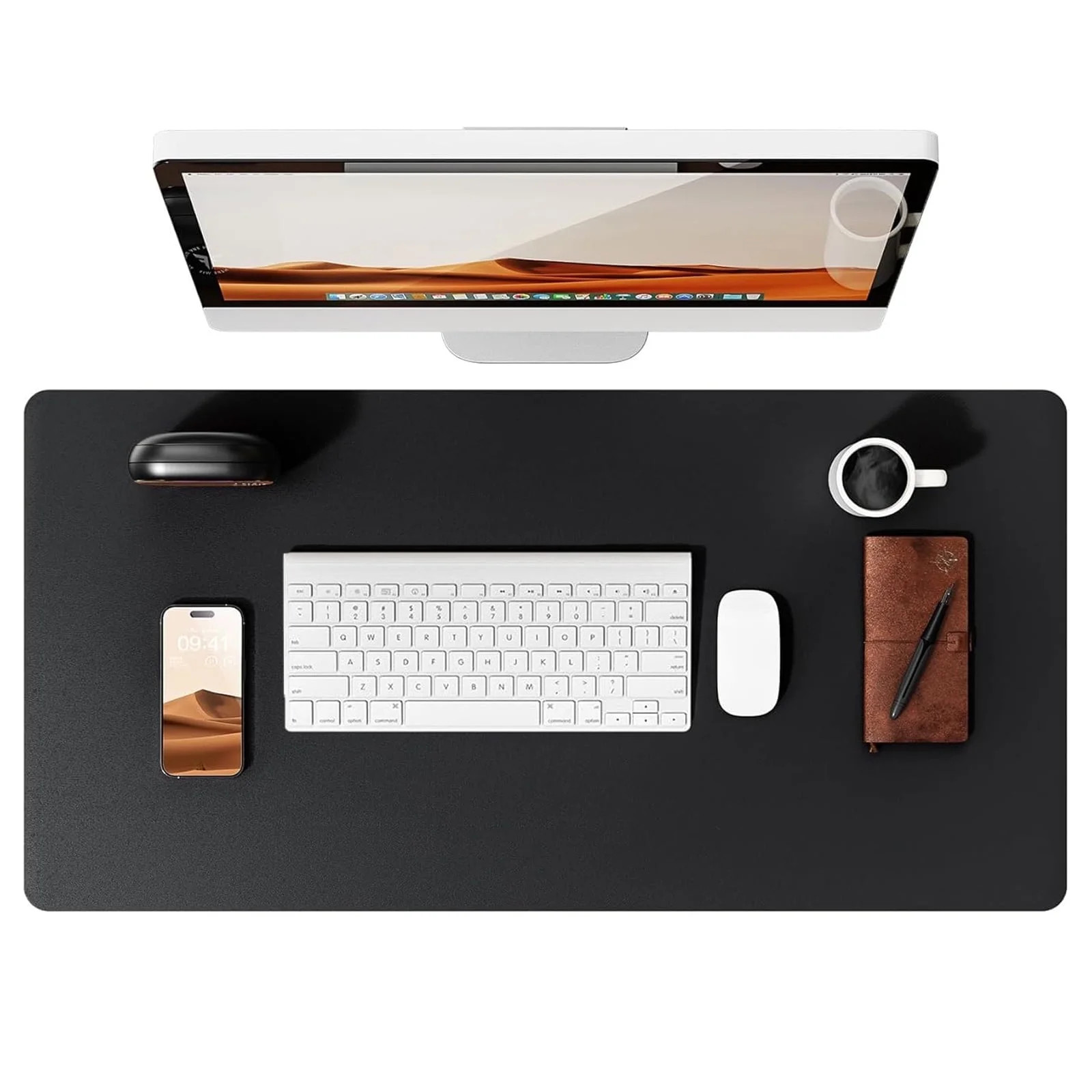 Yileqi Leather Desk Pad Protector, Office Desk Mat, Large Mouse Pad, Non-Slip PU Leather Desk Blo... | Walmart (US)