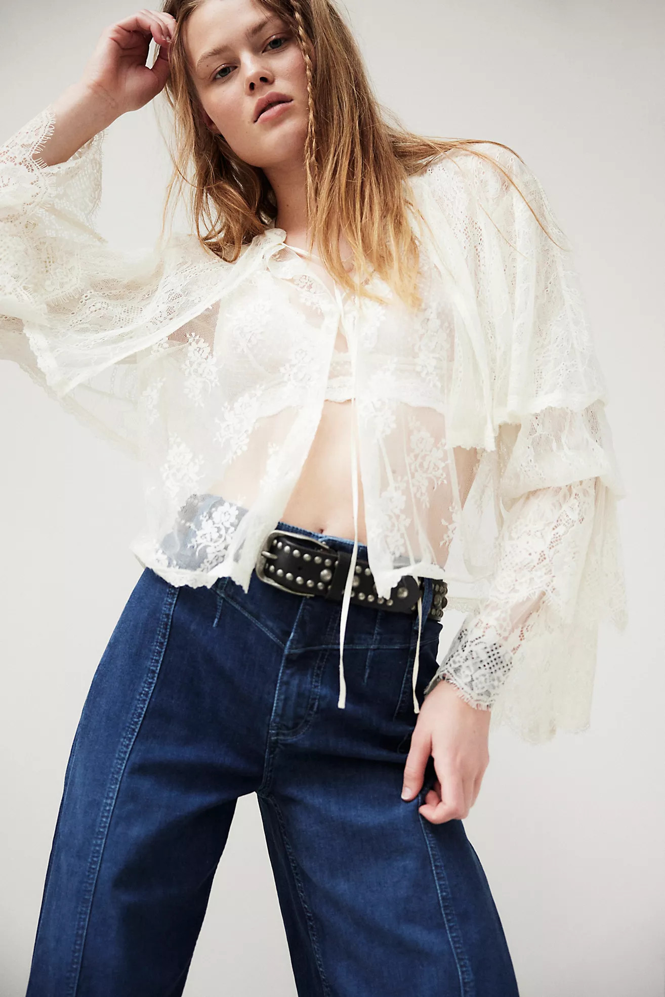 Nigel Preston Lace Cape Shirt | Free People (Global - UK&FR Excluded)