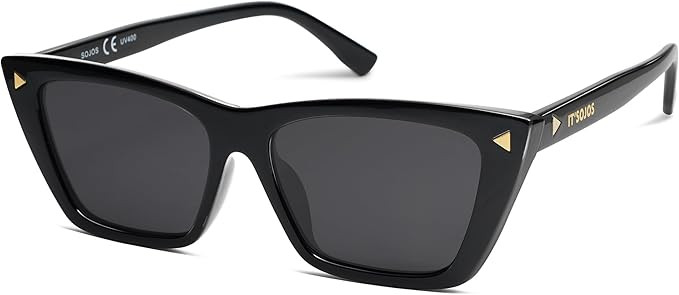 SOJOS Trendy Sunglasses Womens Cute Cat Eye Polarized Square Women Designer Shades SJ2297 | Amazon (US)