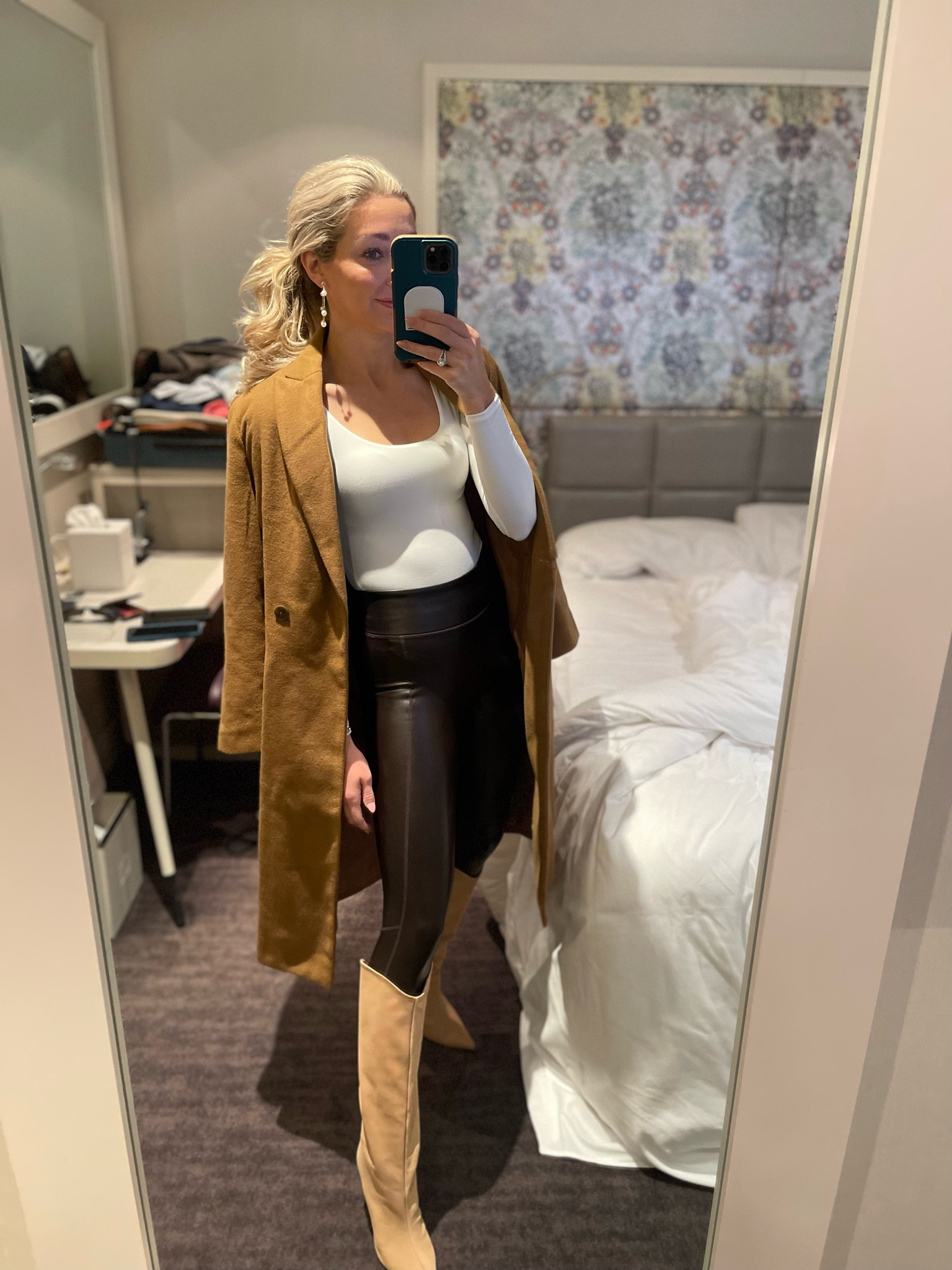 Best fall boots!!! High knee boots! Target camel coat! NYC outfit. Travel look! Amazon bodysuit 

#LTKfindsunder50 #LTKstyletip #LTKshoecrush