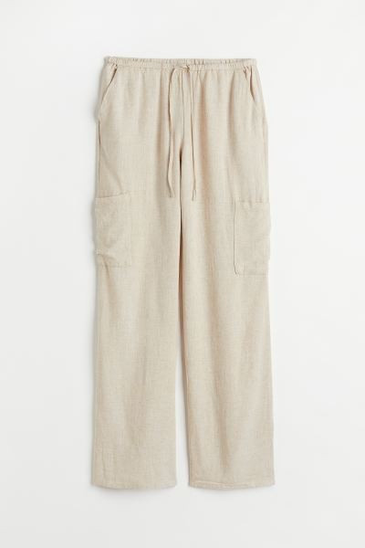 Wide-leg Linen-blend Pants | H&M (US + CA)