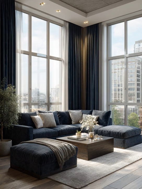 One of the easiest ways to add color to a room isn't paint. It's curtains.

At Elegant & Driven, we've always believed that floor-length curtains are one of the most underrated design tools in a home.

They don't just frame a window.

They create an entire wall of color.

These gorgeous navy velvet curtains instantly add depth, contrast, and sophistication without picking up a paintbrush. The rich color anchors the room, while the velvet catches light beautifully throughout the day, creating softness, texture, and movement.

And here's the secret designers have known for years:

Velvet never really goes out of style.

Luxury hotels, designer homes, and timeless interiors have used velvet for decades because it adds elegance, warmth, and comfort all at the same time.

The best part?

You don't need floor-to-ceiling windows or grand doors to create the look. Even standard windows can be transformed with properly hung floor-length curtains that extend beyond the frame.

Open them fully to maximize light.
Half-close them to soften the room.
Close them completely for a cozy, layered atmosphere.

The room changes throughout the day.

That's the beauty of great curtains.

If you're looking for one upgrade that adds color, texture, softness, privacy, and luxury all at once, start with velvet curtains.

Sometimes a room doesn't need a new sofa.

It just needs a beautiful frame around the view.

✨ Navy velvet. Timeless elegance. Instant impact.

#VelvetCurtains #NavyDecor #LivingRoomInspiration #WindowTreatments #InteriorDesign #HomeDecorIdeas #LuxuryHome #ModernHomeDecor #DesignerTips #ElegantAndDriven 

 #LTKHome