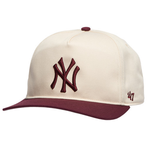 47 Brand Mens 47 Brand New York Yankees Two Tone Hitch - Mens Natural/Maroon Size One Size | Foot Locker (US)