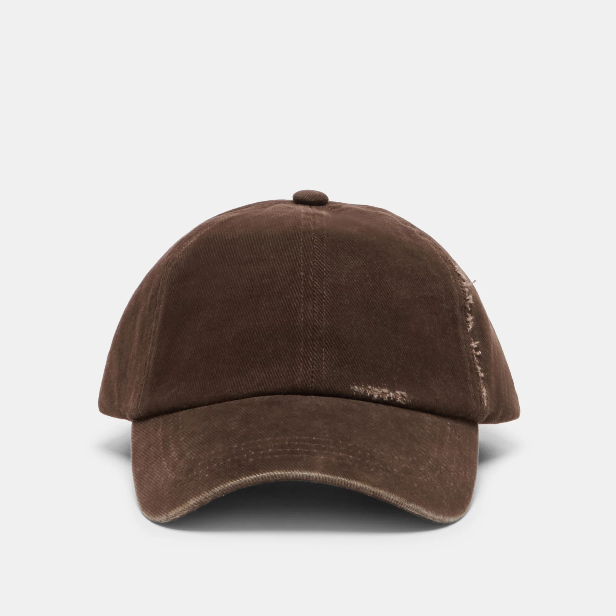 DISTRESSED BASEBALL CAP DARK BROWN | DolceVita.com