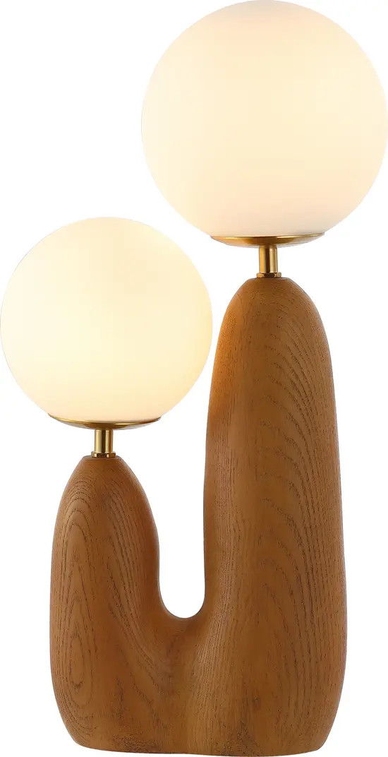 Oda 17.75" 2-Light Modern Bohemian Resin/Iron/Frosted Glass Danish Cactus LED Table Lamp | Nordstrom