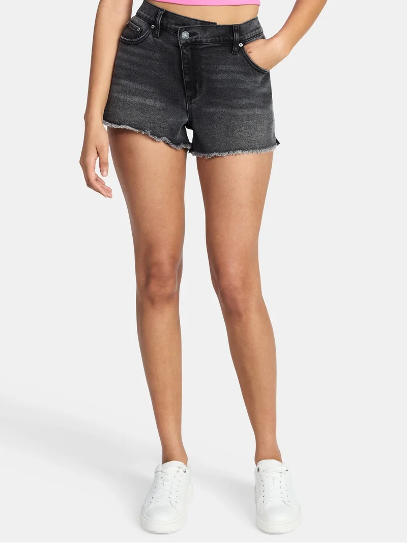 Madden NYC Women's X Waist Denim Shorts, Sizes XXS-XXL | Walmart (US)
