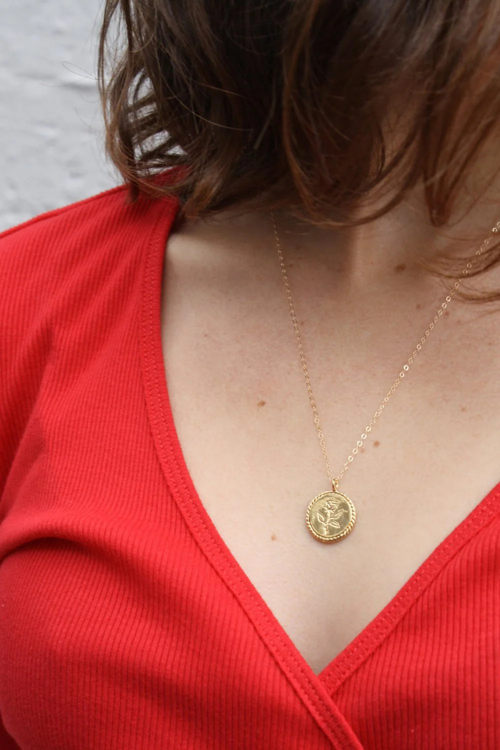 Rose Coin Necklace - Gold | Lisa Says Gah