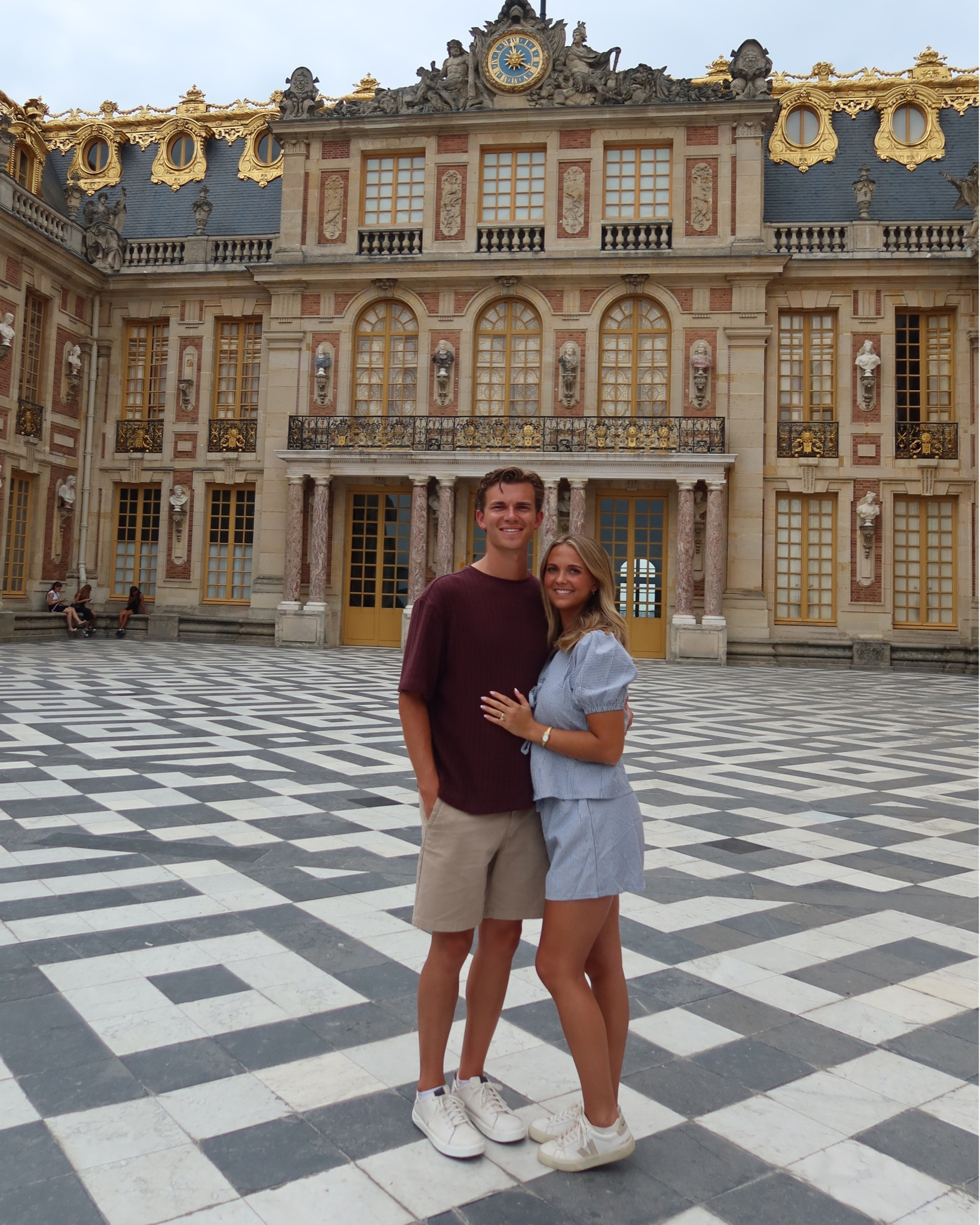 Me and my husbands outfits in the Palace of Versailles 