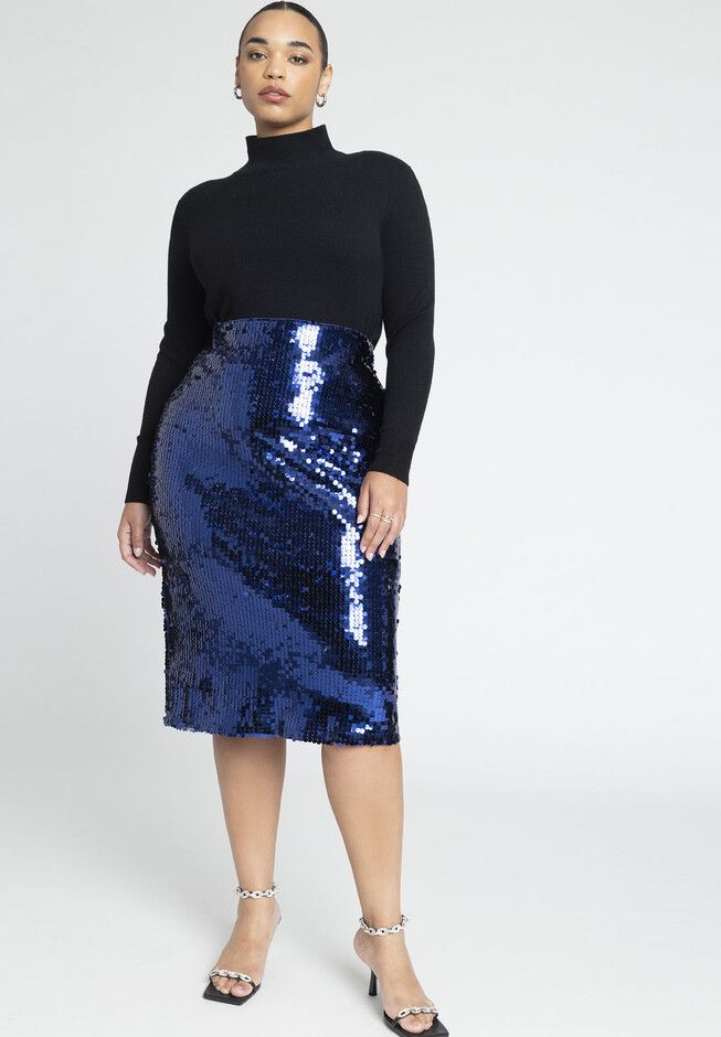 Sequin Pencil Skirt | Eloquii