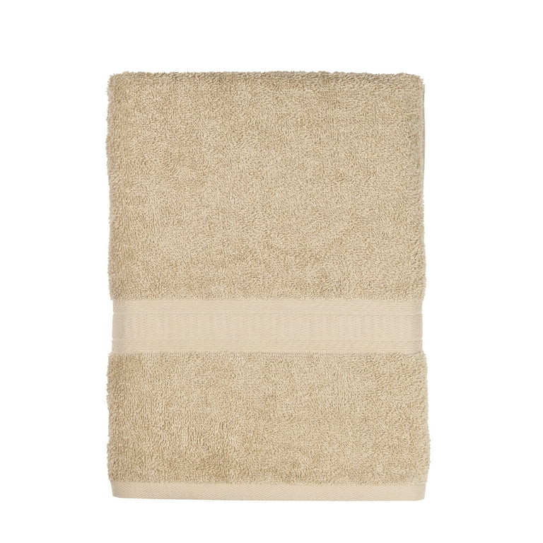 Mainstays Basic Bath Sheet,Soft 100% Cotton and Highly Absorbent Bath Sheet, Tan | Walmart (US)