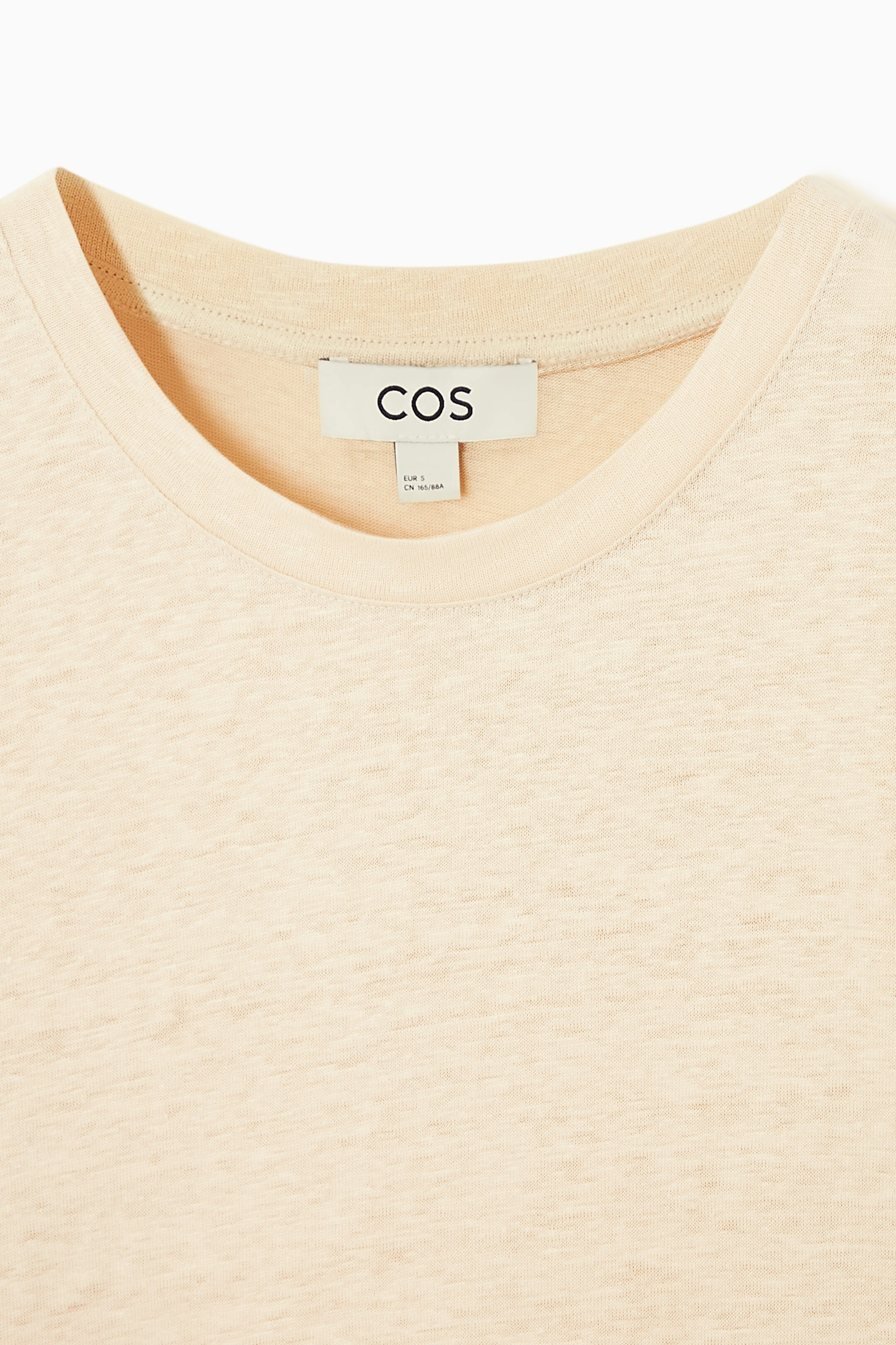 LINEN T-SHIRT - LIGHT BEIGE | COS (AU)