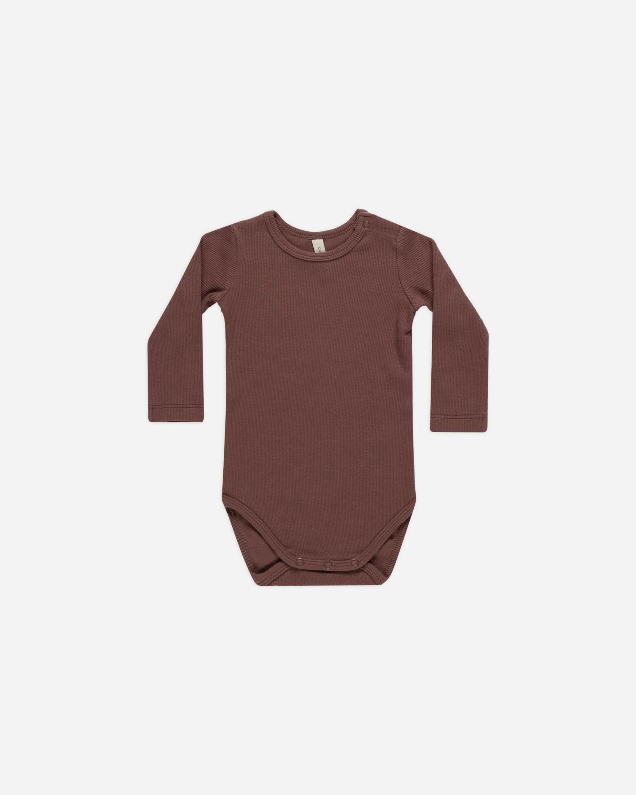 Ribbed Long Sleeve Bodysuit || Plum | Rylee + Cru